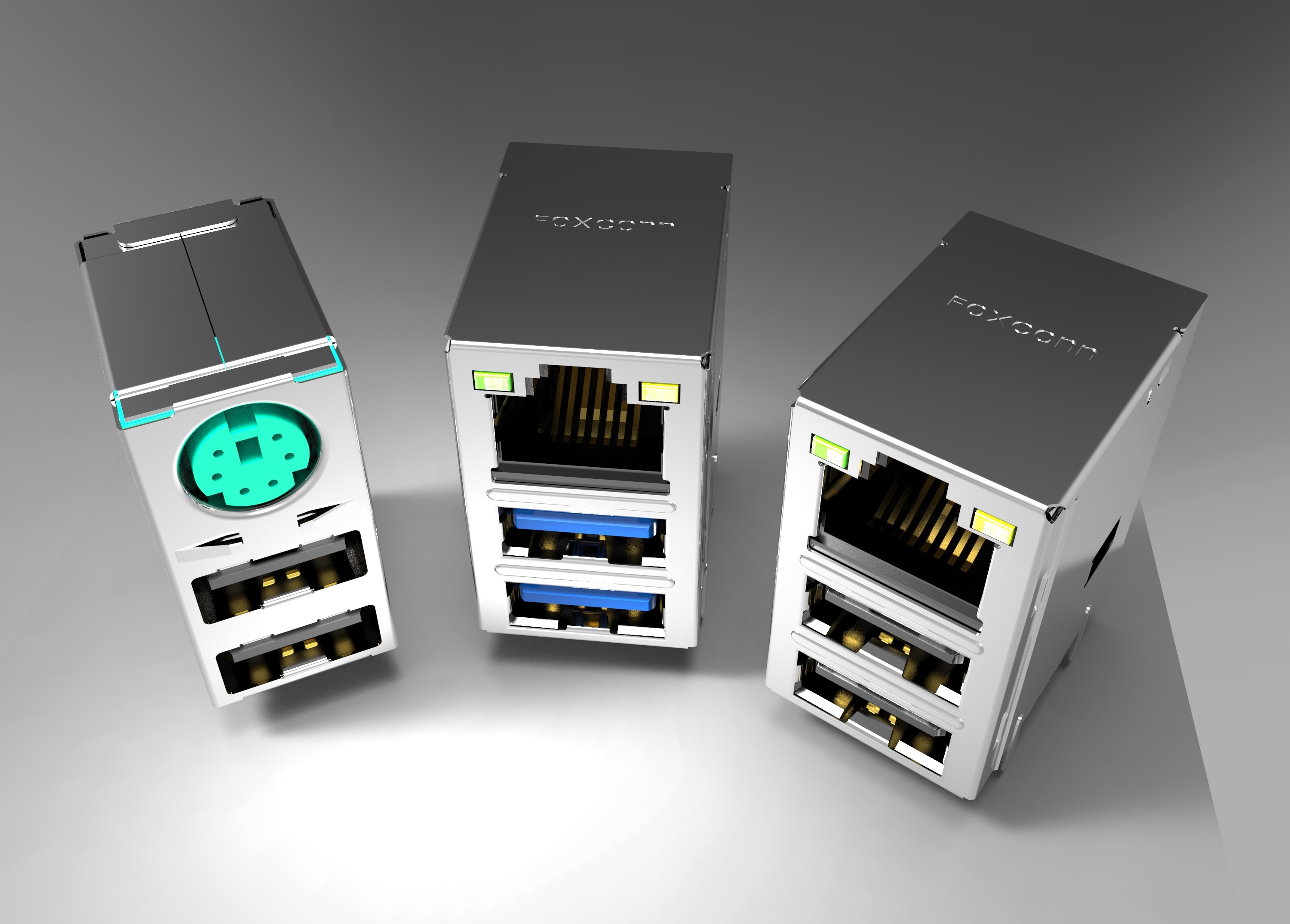 带PS2-局域网的双USB2.0-USB3.0